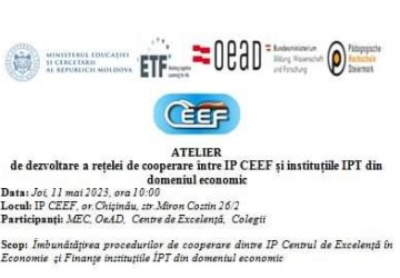 ATELIER de dezvoltare a rețelei de cooperare între IP CEEF și instituțiile IPT din domeniul economic Image