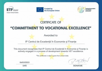 Certificat de Angajament pentru Excelență Profesională